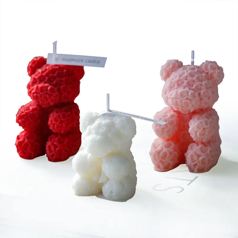 Candela Orsetto Rosa Aromaterapia Profumata Deliziosa.