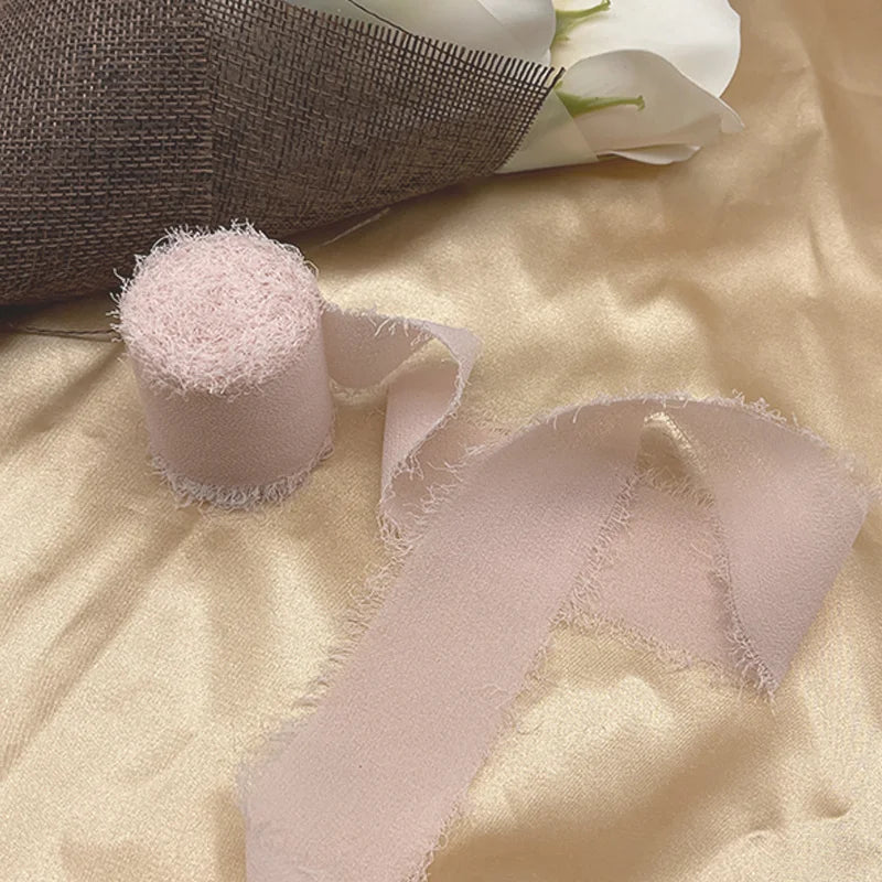 Nastro di pizzo, nastro di seta chiffon, fiori