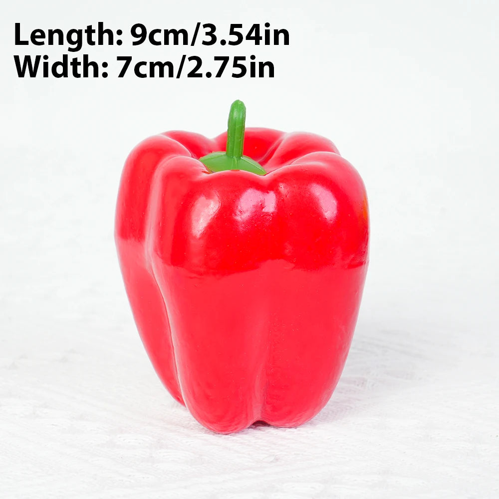 Künstliches PE-Paprika-Grün-Simulationsgemüse-Fruchtmodell für Partys.