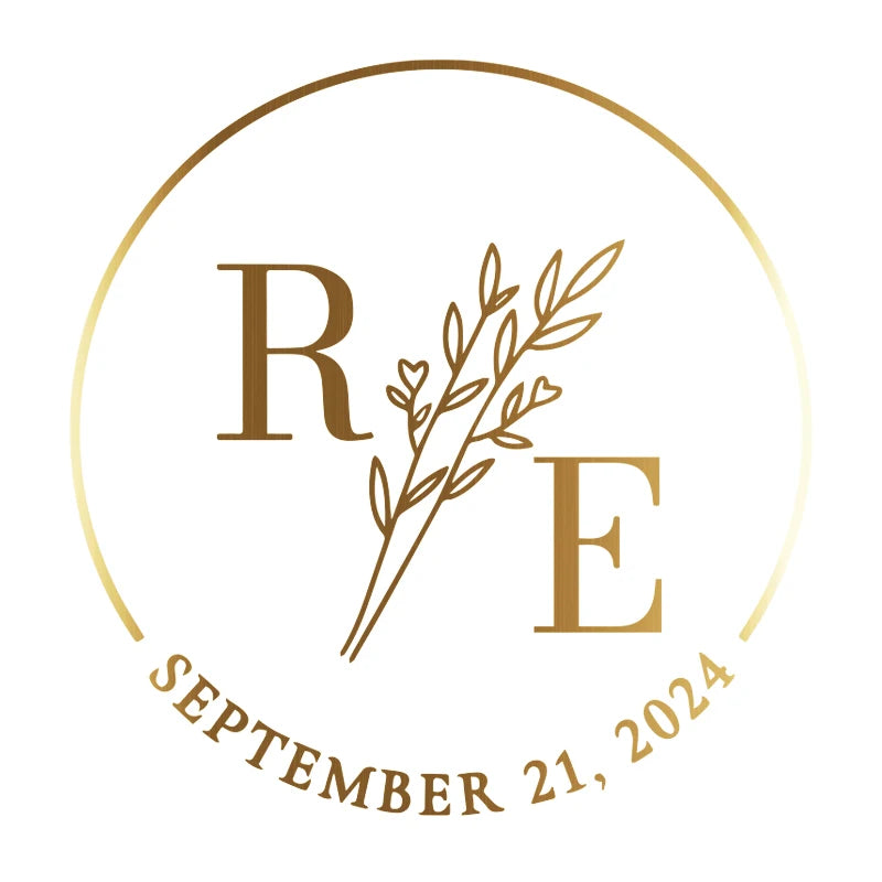 Gold Foil Clear Label Stickers Ideal For All Event Stationery.