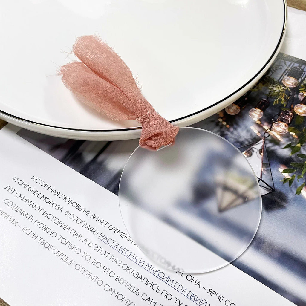 Tarjeta de lugar de boda de acrílico con arco de etiqueta de nombre de acrílico esmerilado, 10/20/50 piezas