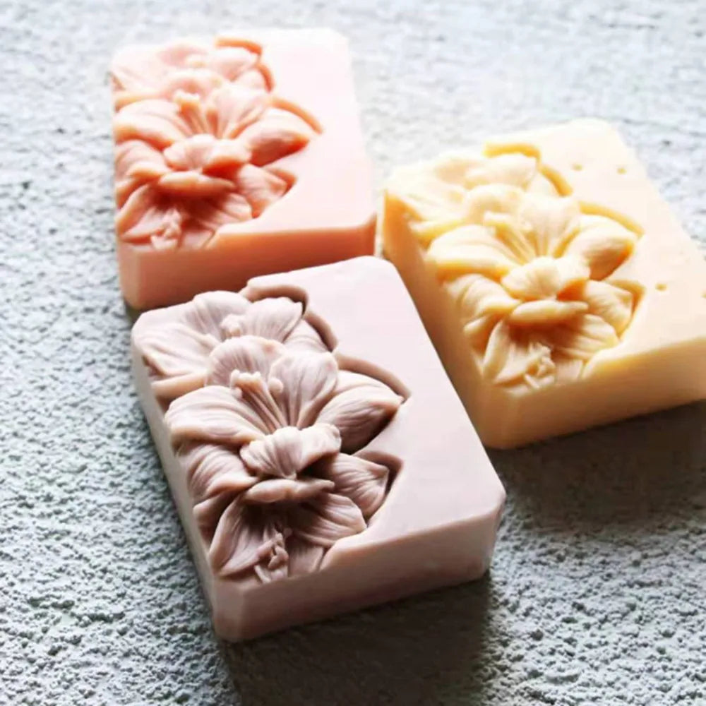 Elegant Sunflower Soap Mold 3D Rectangler