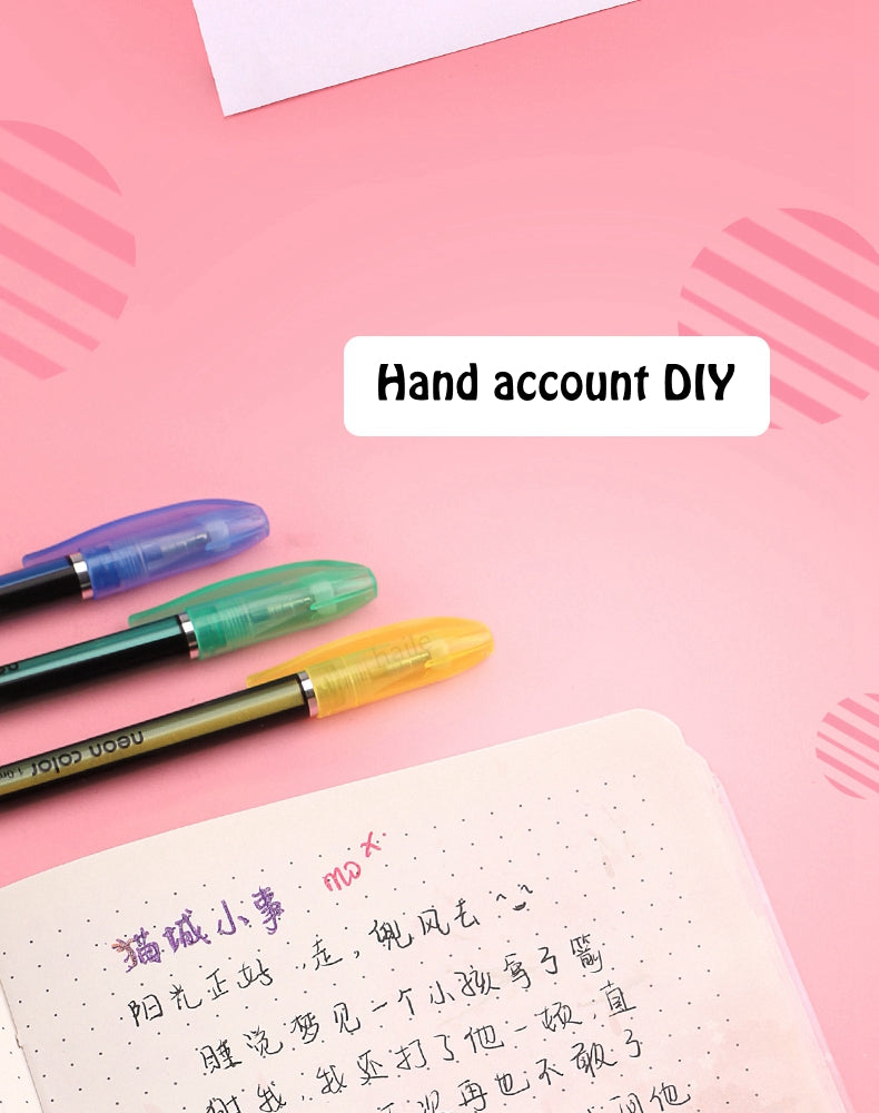 Penne gel con glitter metallizzati e ricariche per penne per la scuola, 12/24 pezzi