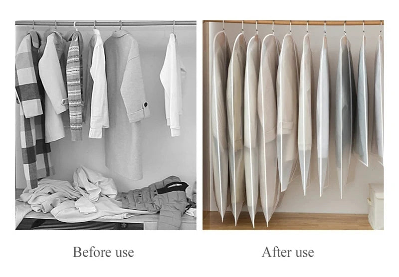 Sacchetto copri-polvere per vestiti, 5 pezzi, con cerniera