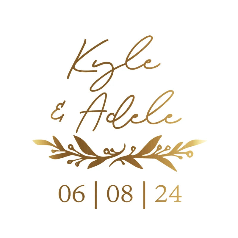 Gold Foil Clear Label Stickers Ideal For All Event Stationery.