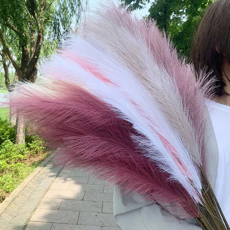 Artificial Pampas Grass Dried Reed Flowers 5pcs 100cm