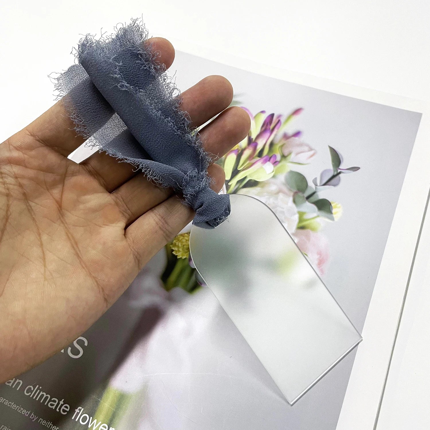 Segnaposto per matrimonio in acrilico, con etichetta in acrilico satinato, arco da 10/20/50 pezzi