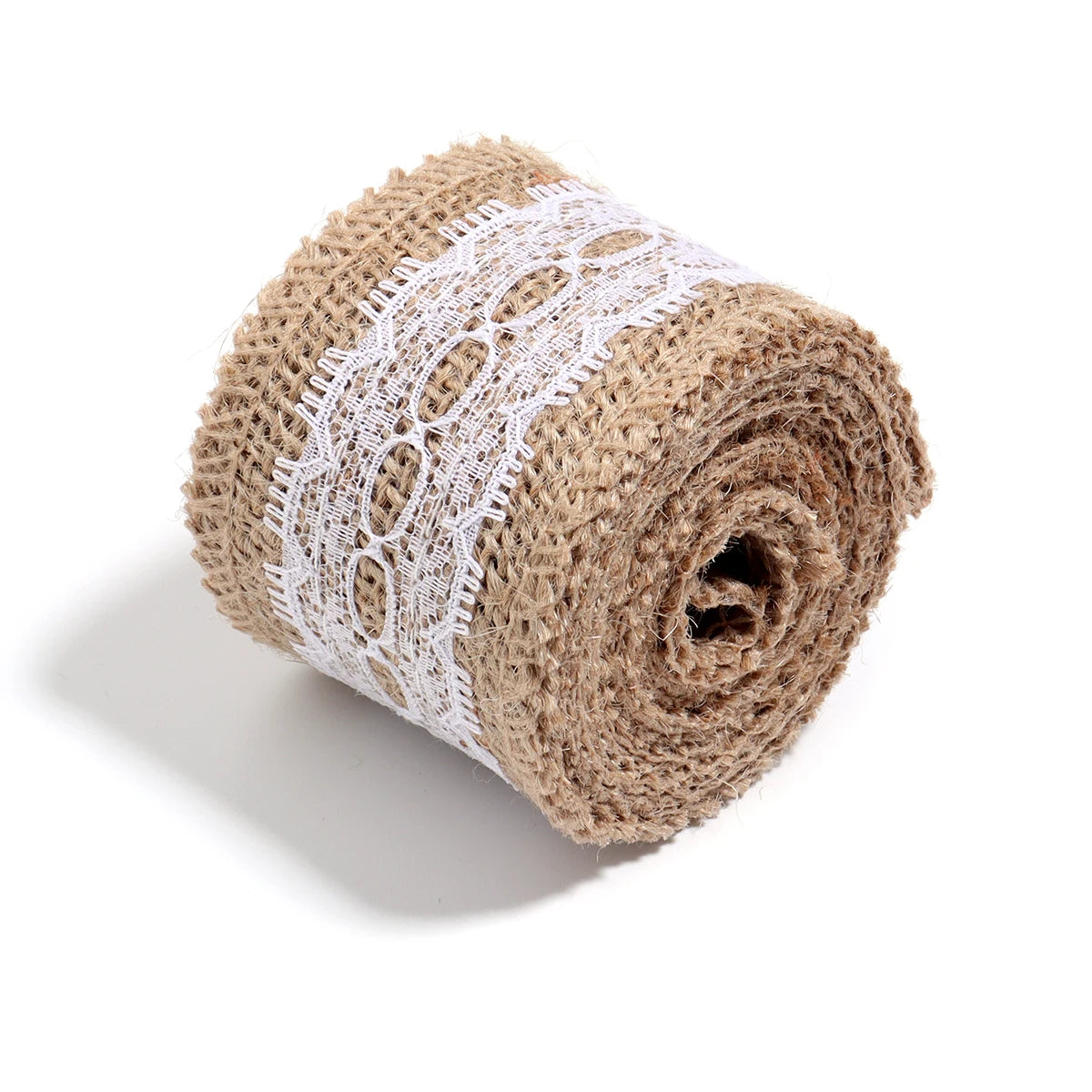 Natural ﻿Lace Linen Jute Ribbons 2 yards/roll.
