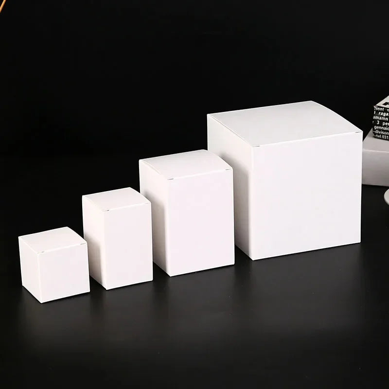 White Cardboard Packaging Box Multi Size 50pcs.