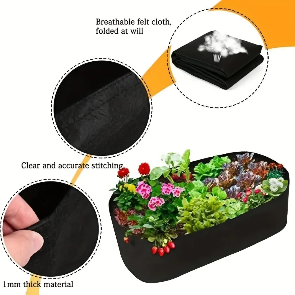 Multi sized garden planting bag with handle outdoor flower pots.