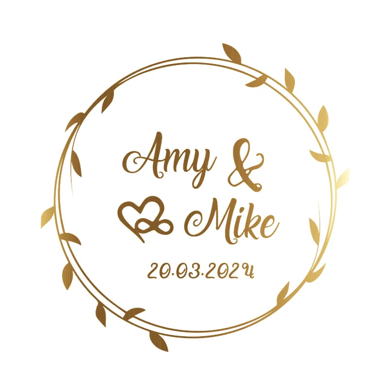Gold Foil Clear Label Stickers Ideal For All Event Stationery.