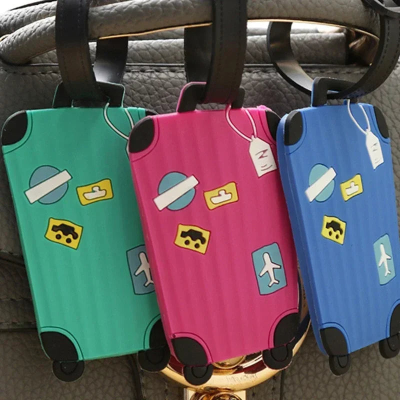 Nuove etichette per bagagli in silicone alla moda, accessori da viaggio per borse