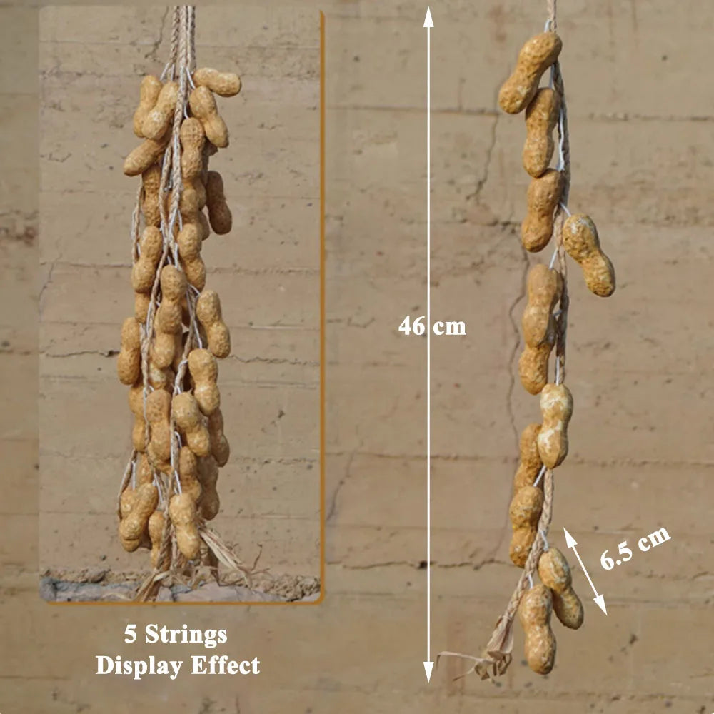 Künstliche Schnüre bilden verschiedene Gemüse- und Obstsorten nach.