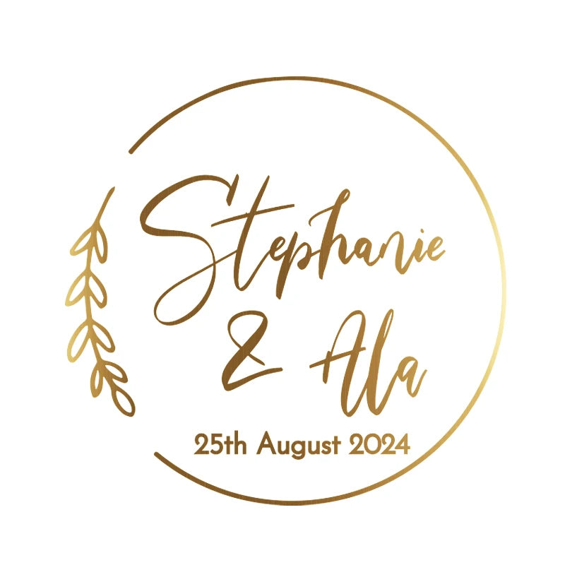 Gold Foil Clear Label Stickers Ideal For All Event Stationery.