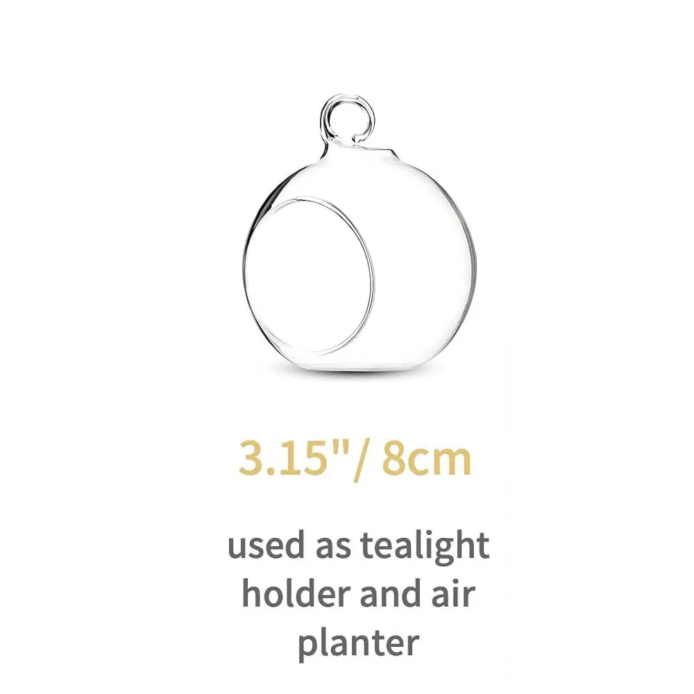 Tea Light Holder Crystal Glass Hanging Diameter 6cm/8cm