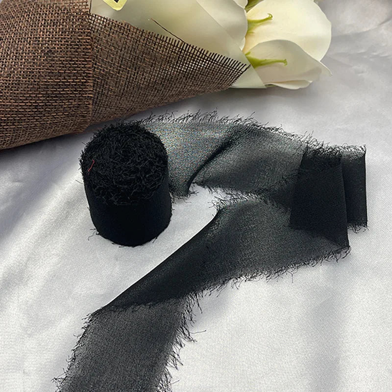 Cinta de encaje Cinta de gasa Cinta de seda Flores
