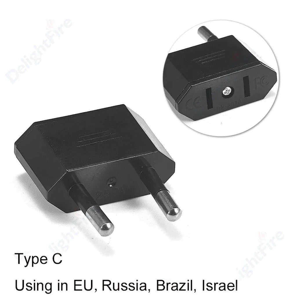 EU Adapter Travel Converter Adapter 1pcs electrical Adapter AC Electrical Socket Outlet