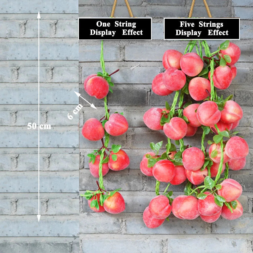 Künstliche Schnüre bilden verschiedene Gemüse- und Obstsorten nach.