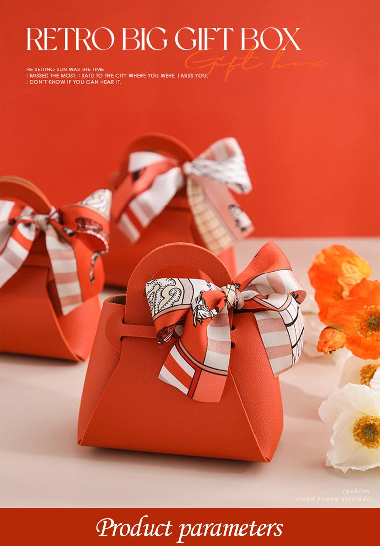 Mini bolso de mano de cuero con lazo (5 unidades)