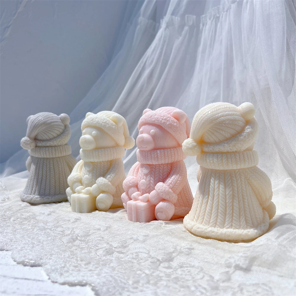Cute Bear Scented Soy Wax Candle Mold
