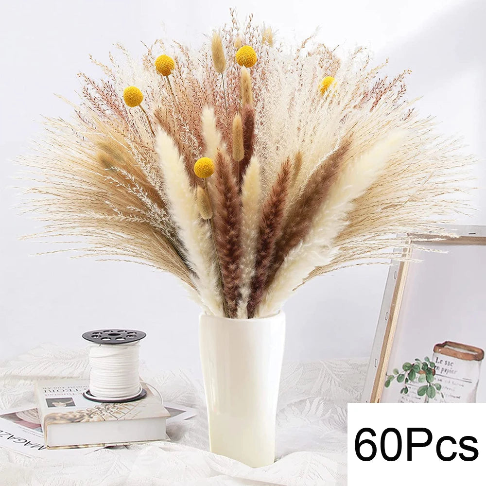 Decorazione per bouquet di fiori secchi naturali di Pampas