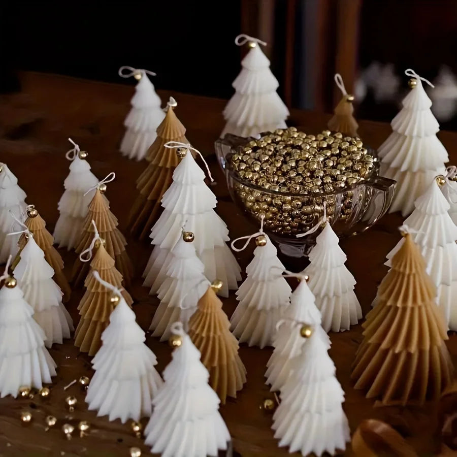 Stampo in silicone per candele ChristmasTree a forma di albero di Natale.