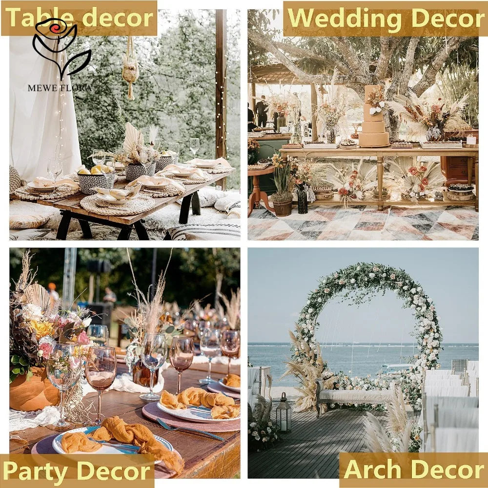 Fiori artificiali secchi di erba di coda di coniglio della Pampa soffice, 120 pezzi