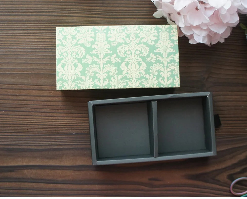 Elegant Blue Yellow Flower Pattern 3 Size 10 Set Gifts Packing