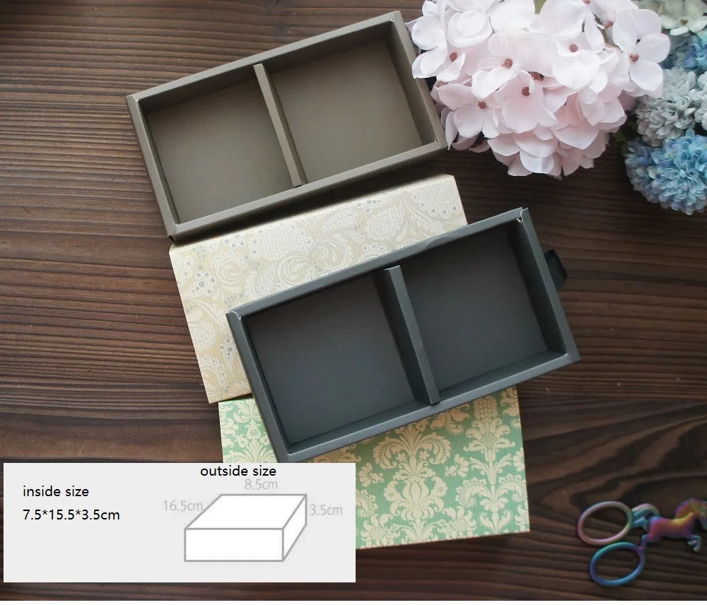 Elegant Blue Yellow Flower Pattern 3 Size 10 Set Gifts Packing