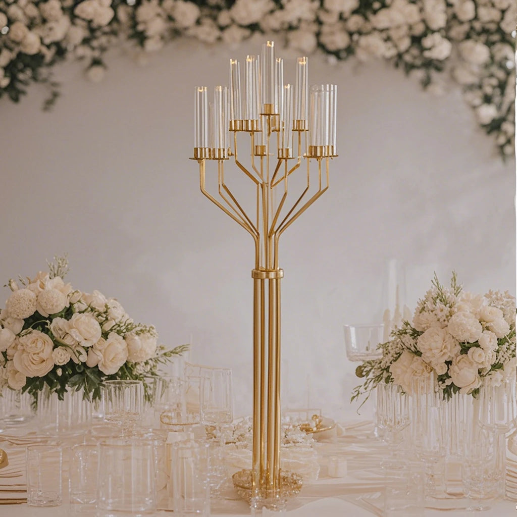 Luxury Acrylic Candelabra 160cm Height 13-Head Event Table Centerpiece.