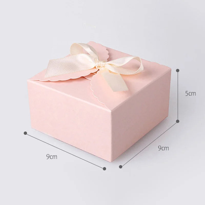 Wave Solid Kraft Paper Candy Box 10/20Pcs Wedding Favor Gift Box.