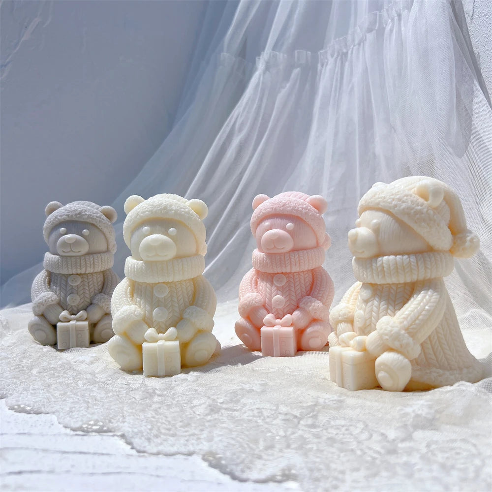 Cute Bear Scented Soy Wax Candle Mold