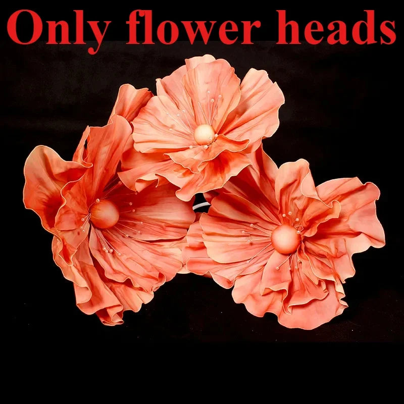 Grandi fiori artificiali in schiuma con supporto per guinzaglio stradale, 50/60/75 cm