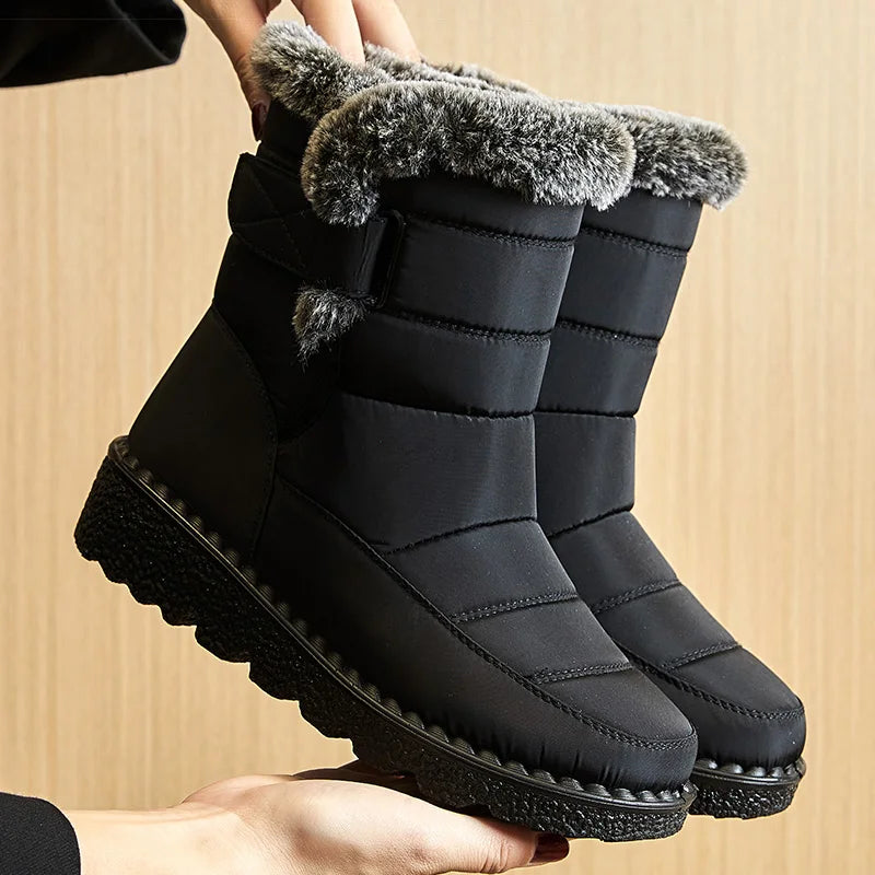 Woman Winter Boots Ankle Low Heels Botas Mujer Waterproof Snow Boots