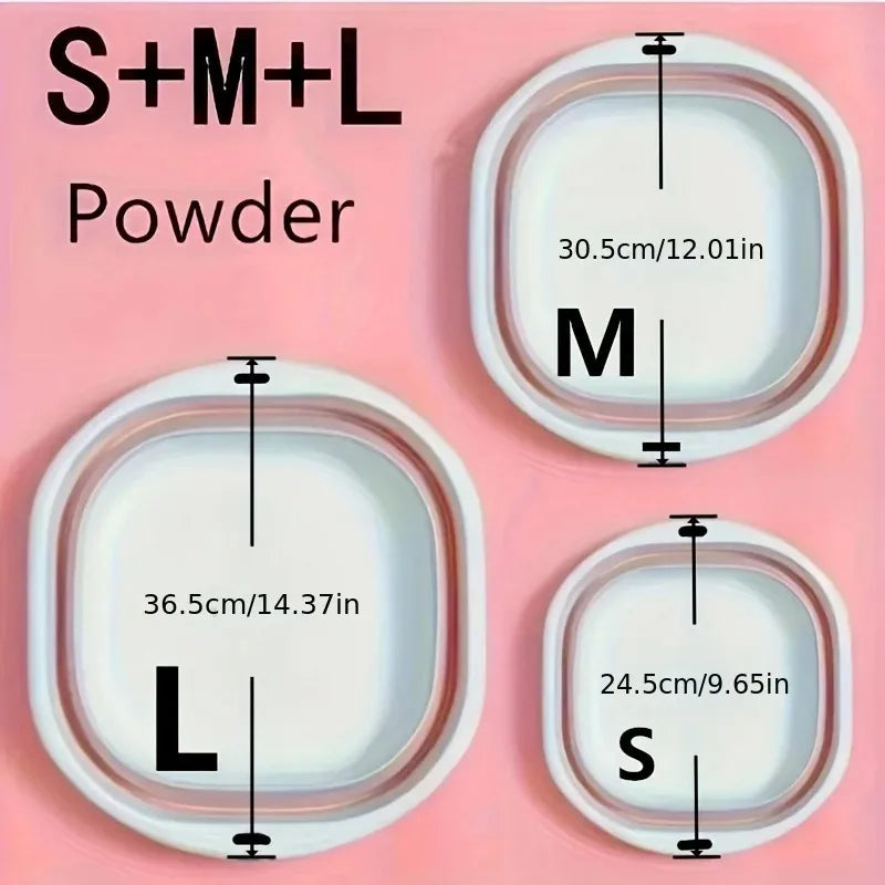 Cestini portabiancheria pieghevoli per lavabo, confezione da 3, salvaspazio.