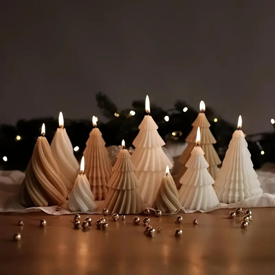 Stampo in silicone per candele ChristmasTree a forma di albero di Natale.