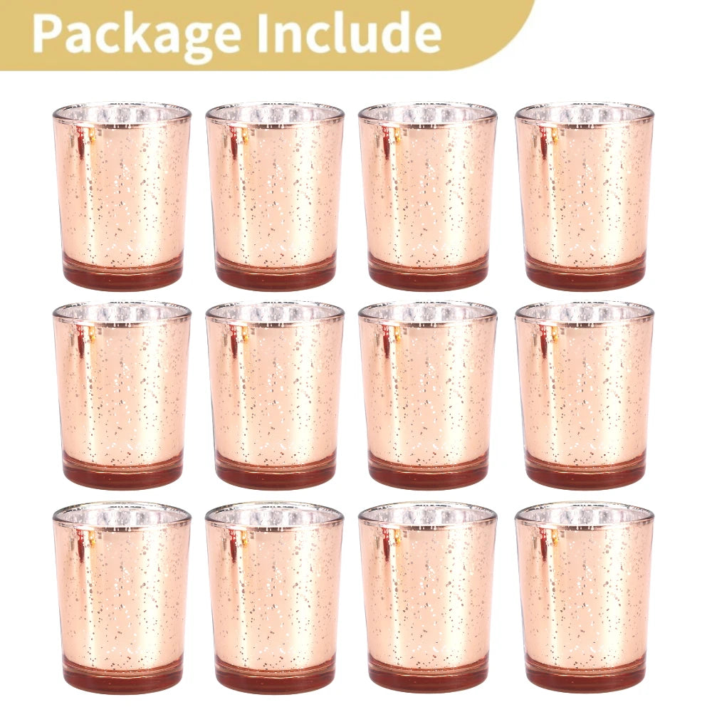 Portacandele tealight in vetro al mercurio