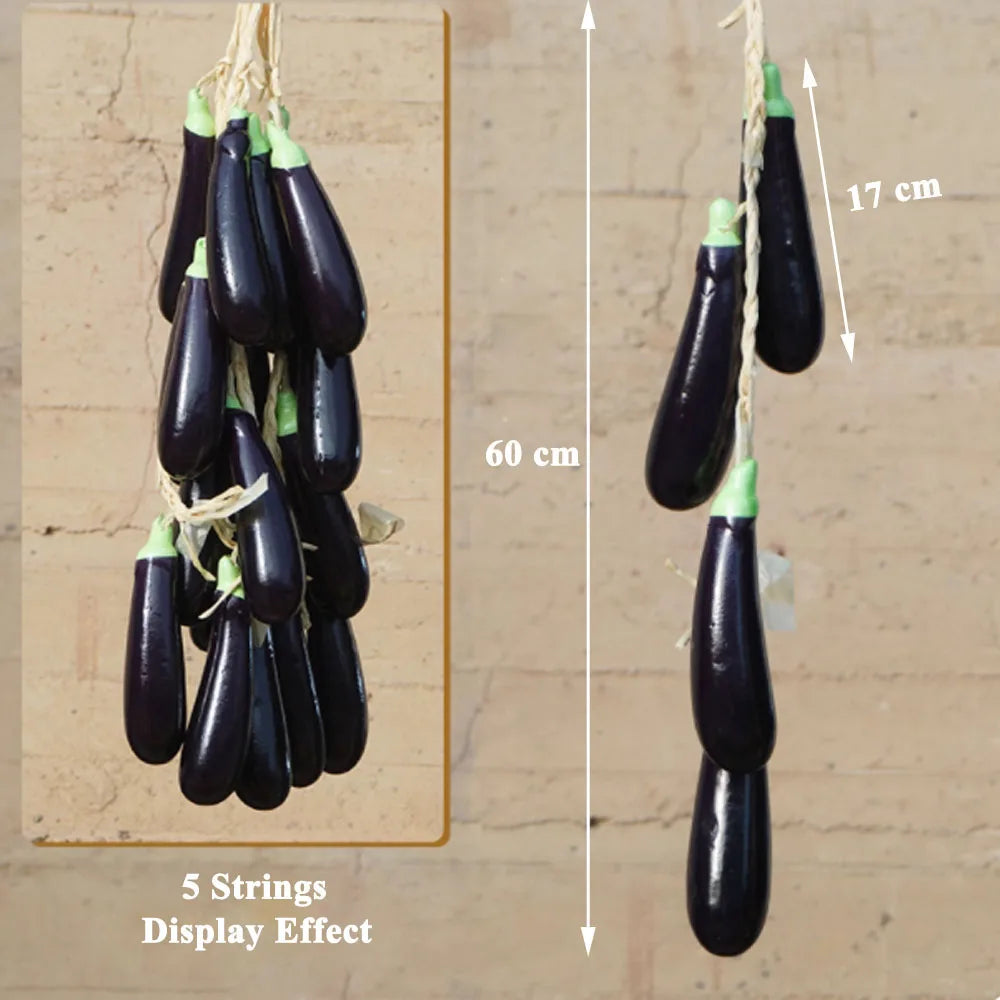 Künstliche Schnüre bilden verschiedene Gemüse- und Obstsorten nach.