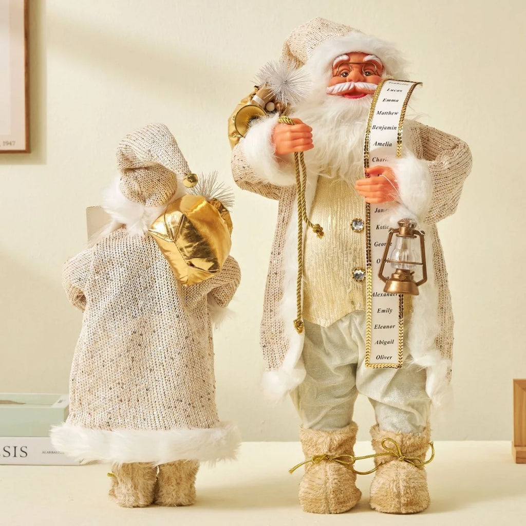 Santa Claus Christmas Ornament - 12.6 inch Plastic Bird 3D Statue.