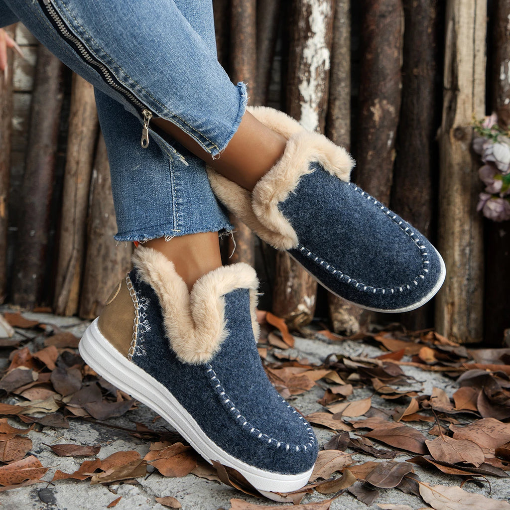 Stivali da neve corti casual in velluto Roman Botas