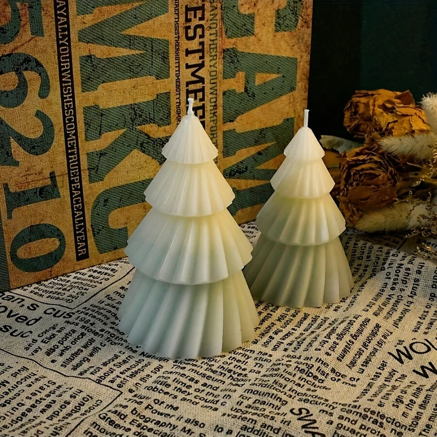 Stampo in silicone per candele ChristmasTree a forma di albero di Natale.