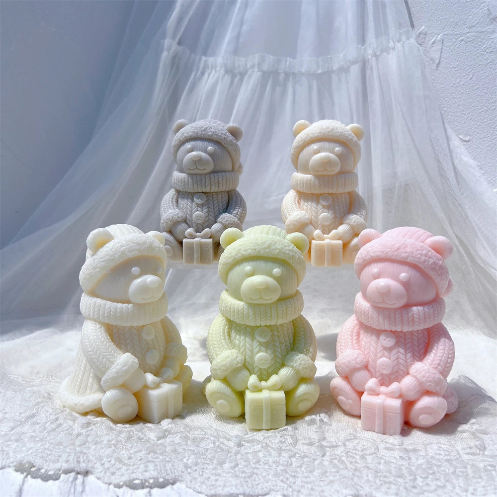 Cute Bear Scented Soy Wax Candle Mold