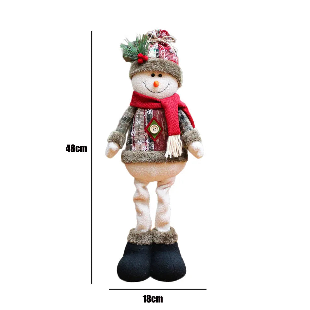 Christmas Decoration Doll Santa Elk Snowman 18" Soft Flannel.