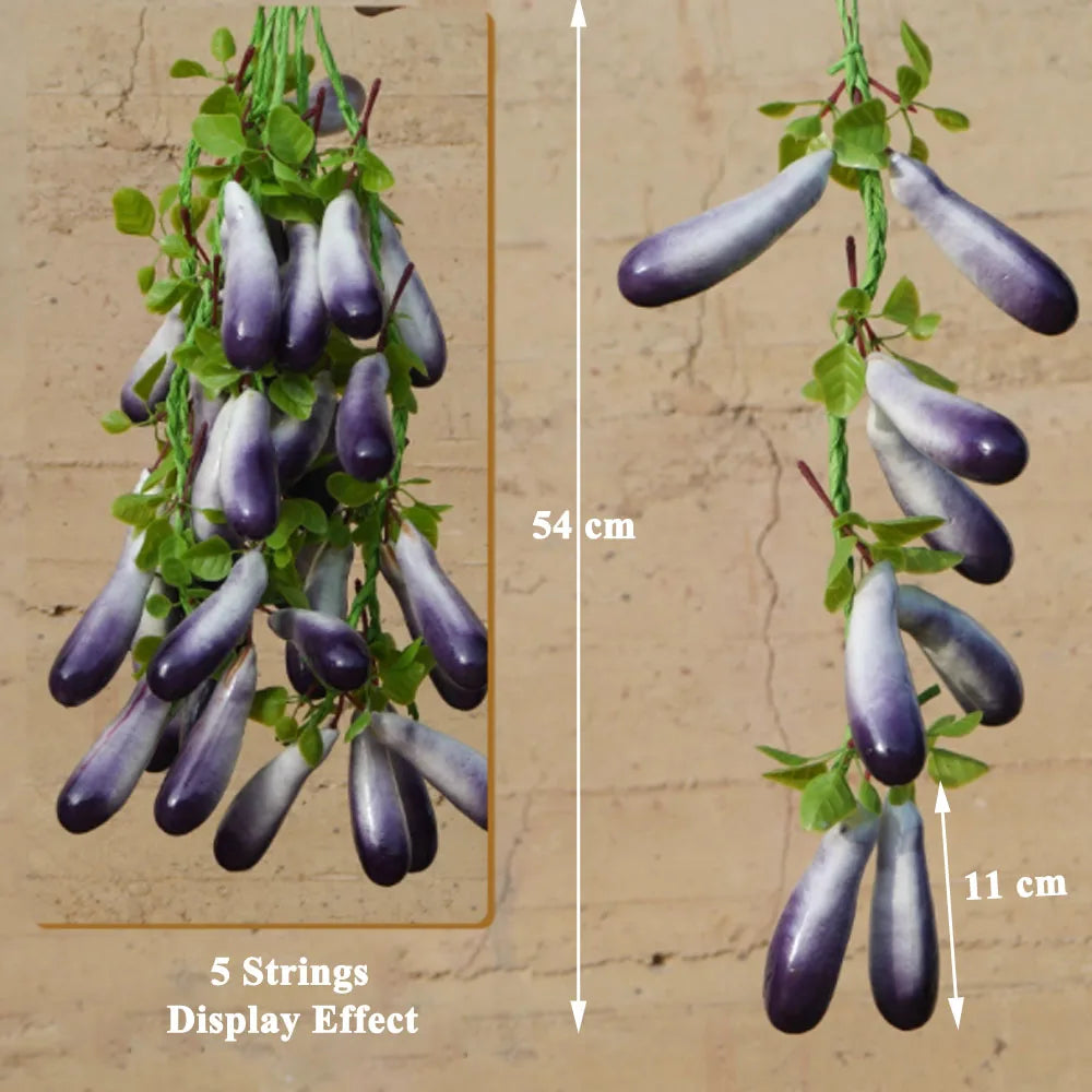 Künstliche Schnüre bilden verschiedene Gemüse- und Obstsorten nach.