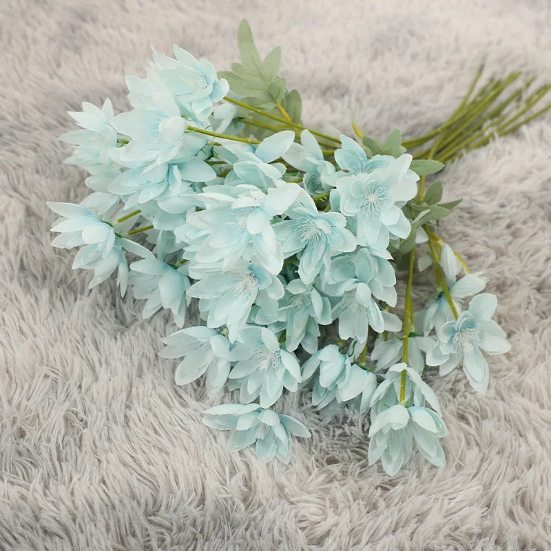 New 60cm Flame Flow Blue Orange Red Champagne White Large Silk Flowers.