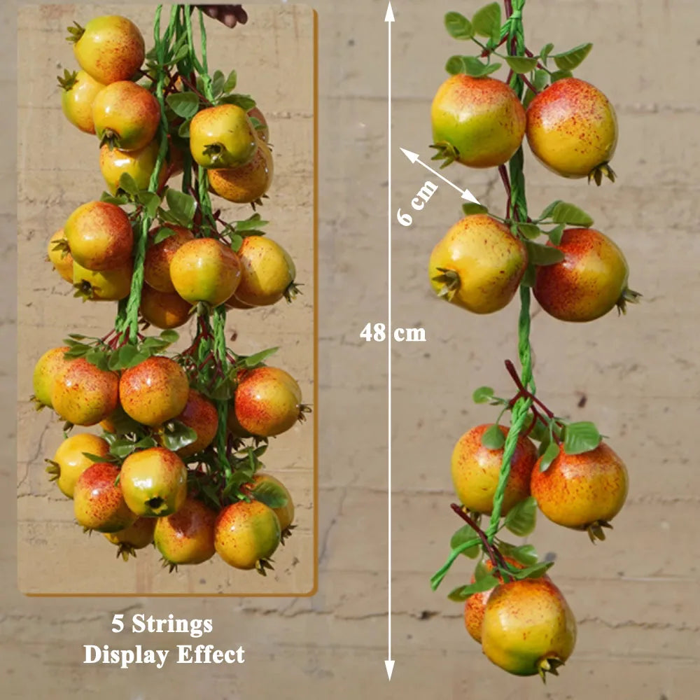 Künstliche Schnüre bilden verschiedene Gemüse- und Obstsorten nach.