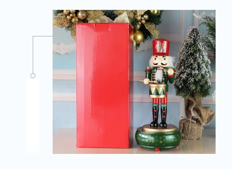 Nutcracker Round Base Wooden Soldier 36CM