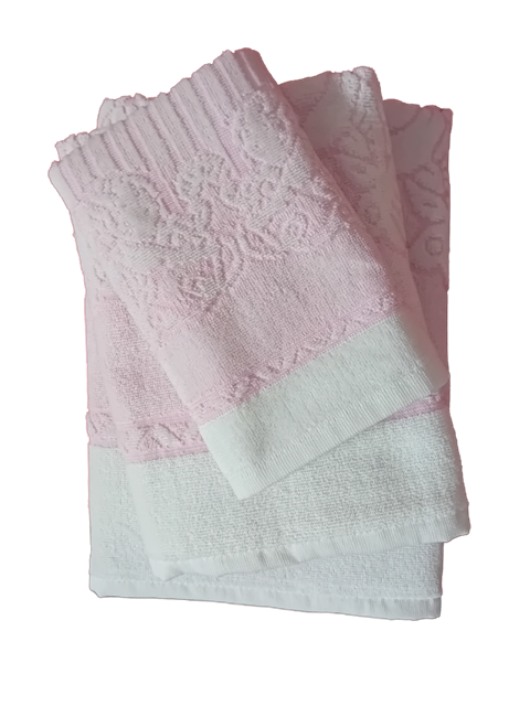 Completo Spugna Angioletti 1+1 in Cotone Egiziano Jacquard