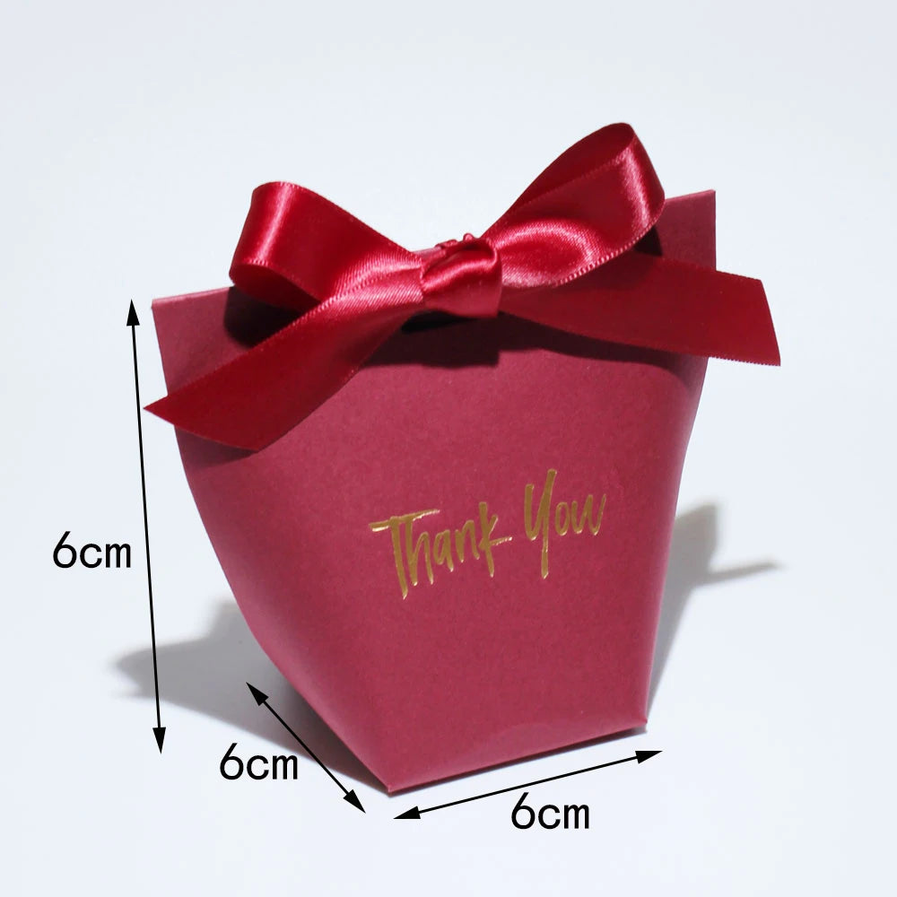Charming Candy Present Boxes 'Thank You' Comes with Ribbon