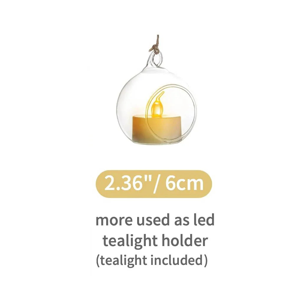 Tea Light Holder Crystal Glass Hanging Diameter 6cm/8cm